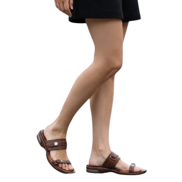 Cole Haan Air Foot Bed Brown Leather Slip On Sandals Women’s Size 6B (D18731) - Picture 14 of 14